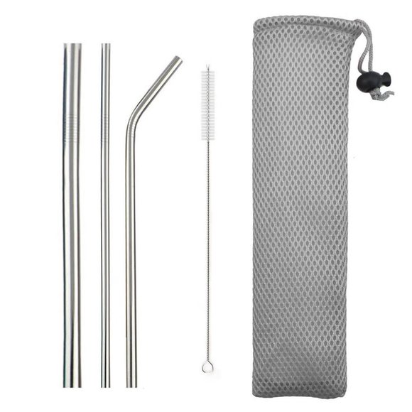 5Pcs Stainless Steel Reusable Drinking Straws - Picture 4 of 4